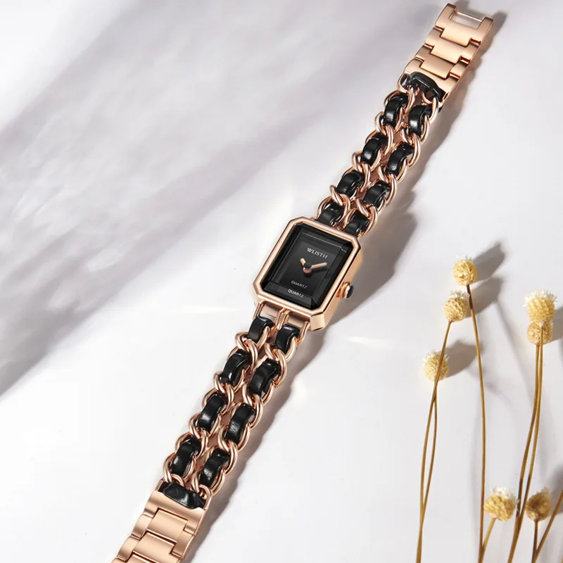 

Высокое качество Diamond Watch Лучший бренд класса люкс Модный бизнес Прямоугольник Водонепроницаемые кварцевые женские часы Часы из нержавеющей стали
