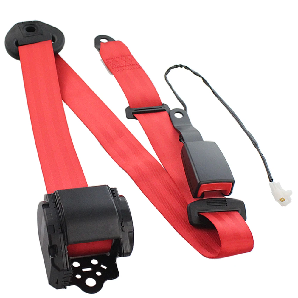HighQuality Universal Red Retractable 3 Point Car Safety Seat Belts With Curved Rigid Buckle with Warning Cable Car Accessories
HighQuality Universal Red Retractable 3 Point Car Safety Seat Belts With Curved Rigid Buckle with Warning Cable Car Accessories