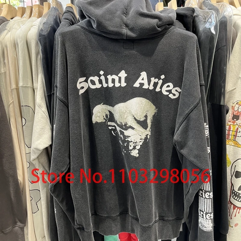 Do Old Washed Black Retro Streetwear Saint Michael Sweatshirts Men Women Loose All-match SAINT Hoodie Clothes
Do Old Washed Black Retro Streetwear Saint Michael Sweatshirts Men Women Loose All-match SAINT Hoodie Clothes