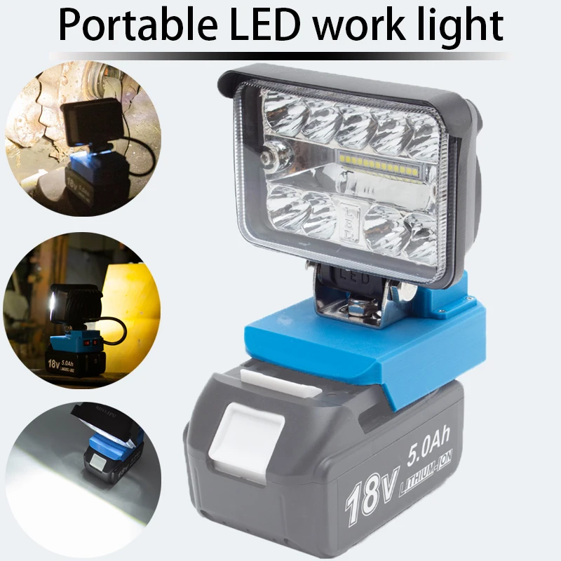 

12W portable LED work light for Makita 18V Li-ion battery cordless tool field camping light portable lantern