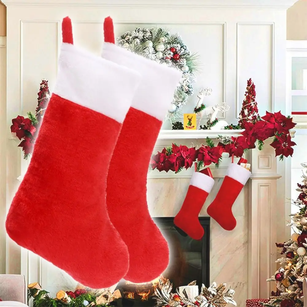 Plush Christmas Stocking Personalized Hanging Fireplace Decor Gift Pocket Tree Decorations Xmas Gift Bag Christmas
Plush Christmas Stocking Personalized Hanging Fireplace Decor Gift Pocket Tree Decorations Xmas Gift Bag Christmas