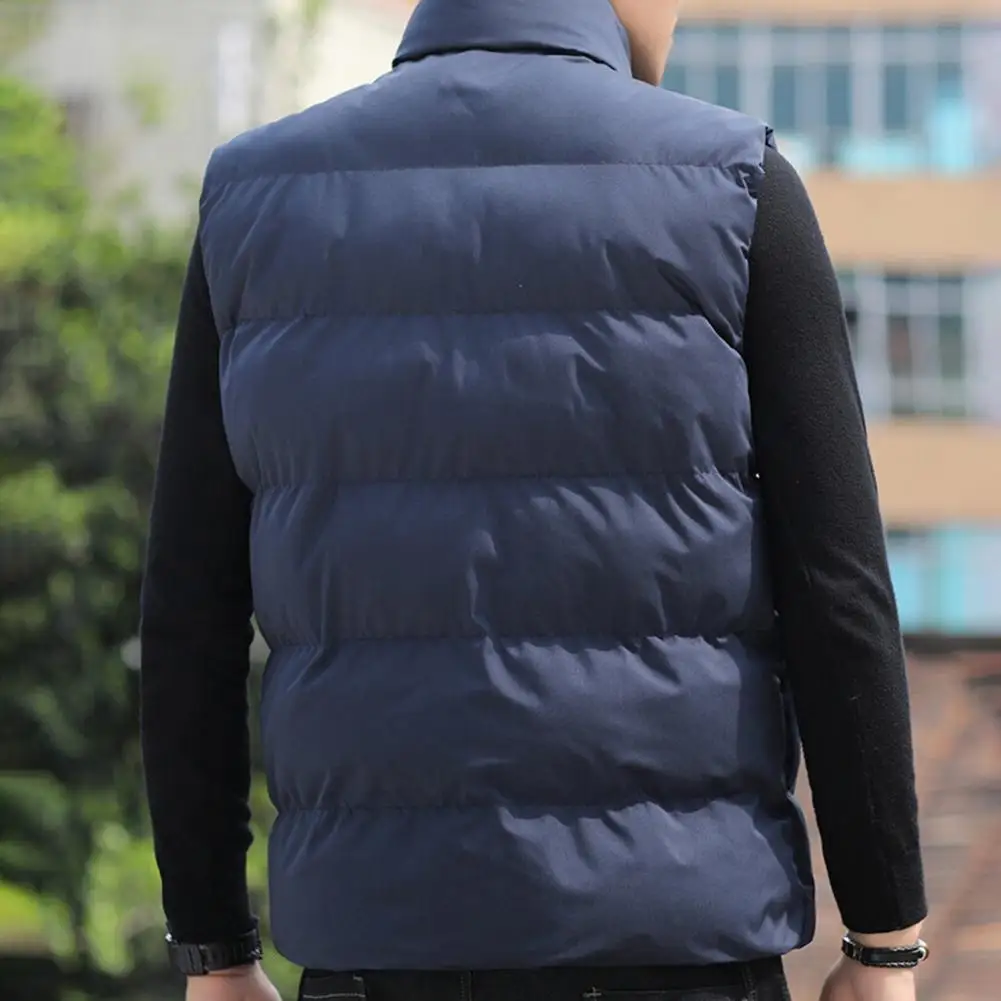 Zipper Pockets Waistcoat Men's Padded Stand Collar Vest Coat with Neck Protection Windproof Zipper Pockets Warmth for Fall
Zipper Pockets Waistcoat Men's Padded Stand Collar Vest Coat with Neck Protection Windproof Zipper Pockets Warmth for Fall