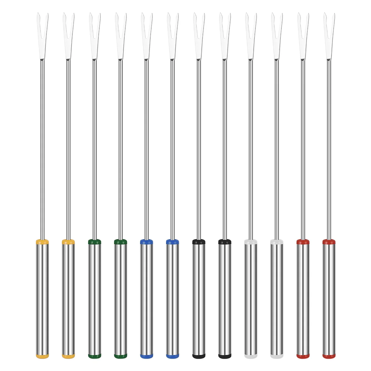 24cm Stainless Steel Forks Cheese Fondue Forks With Heat Resistant Handle For Cooking Baking Roasting Random Handle Color
24cm Stainless Steel Forks Cheese Fondue Forks With Heat Resistant Handle For Cooking Baking Roasting Random Handle Color