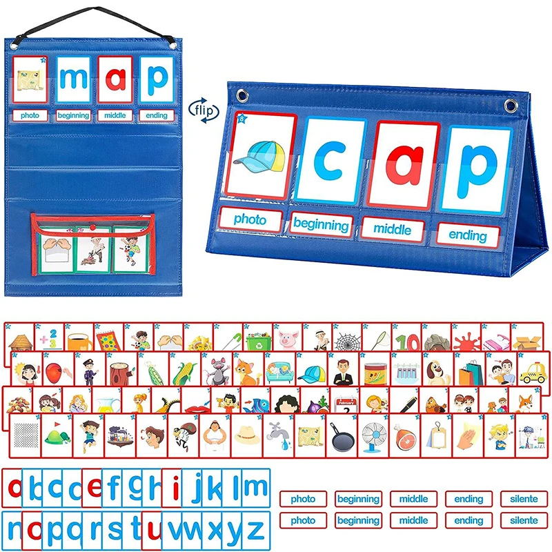 Flash Cards for Kids Educational CVC Word Builder Kindergarten Pocket Chart CVC Words Phonics Games School Supplies
Flash Cards for Kids Educational CVC Word Builder Kindergarten Pocket Chart CVC Words Phonics Games School Supplies