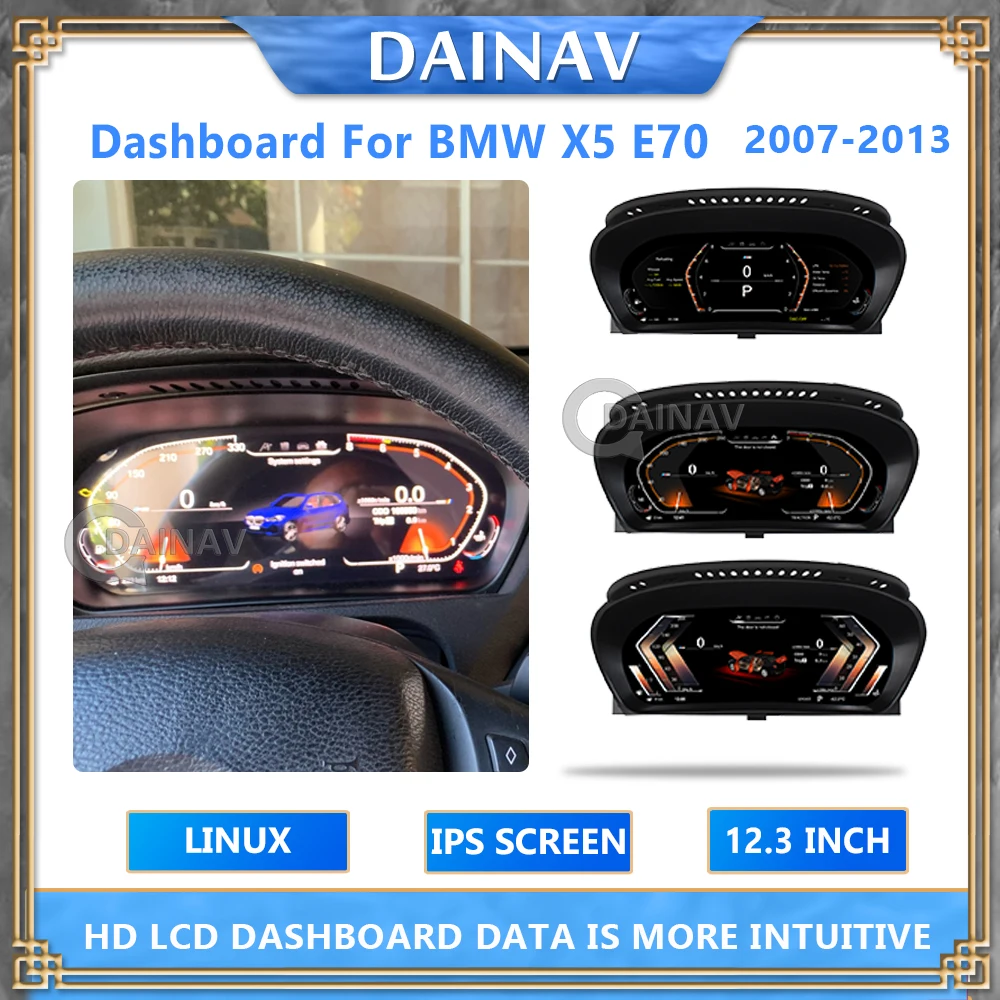 12.3 Inch Car Digital Gauge Cluster Virtual Cockpit For BMW X5 E70 2007-2013 Variant Dashboard Entertainment Speedometer Screen
12.3 Inch Car Digital Gauge Cluster Virtual Cockpit For BMW X5 E70 2007-2013 Variant Dashboard Entertainment Speedometer Screen