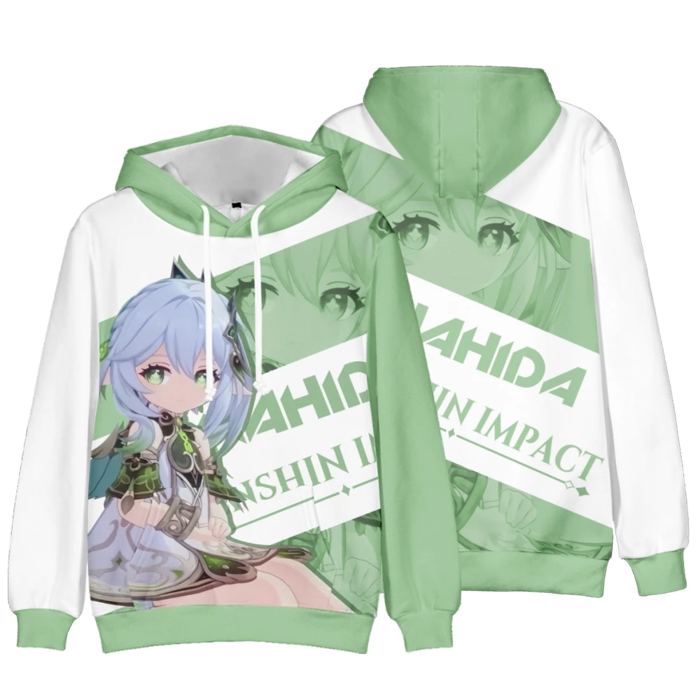 Толстовки Genshin Impact, уличная одежда с 3D принтом игры нахида, мужские и женские повседневные модные толстовки большого размера, худи, детский пуловер
Толстовки Genshin Impact, уличная одежда с 3D принтом игры нахида, мужские и женские повседневные модные толстовки большого размера, худи, детский пуловер