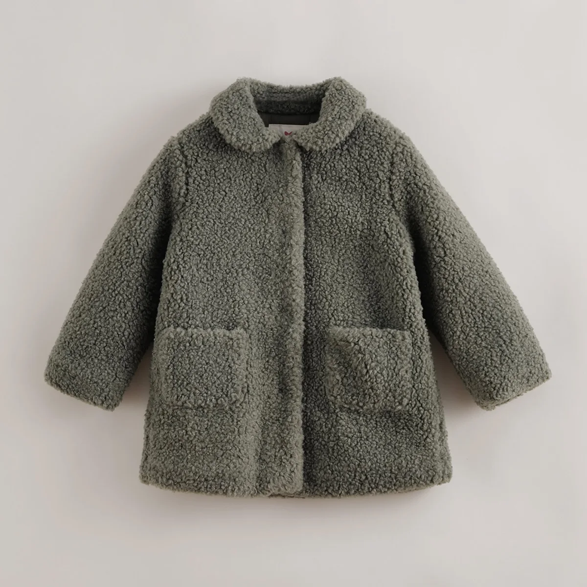 

MARC&JANIE Girls Spring Autumn Winter Faux Alpaca Mid-Length Cotton Coat Jacket 221723 French Series