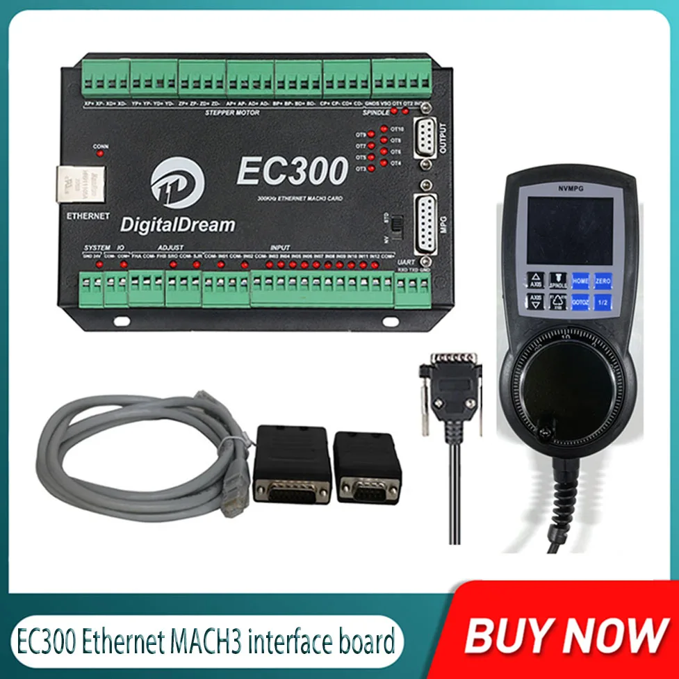Ec300 3/4/5/6 Axis Cnc Controller Ethernet Mach3 Control Card Digital Display Handwheel For Cnc Milling Machines And Lathes
Ec300 3/4/5/6 Axis Cnc Controller Ethernet Mach3 Control Card Digital Display Handwheel For Cnc Milling Machines And Lathes