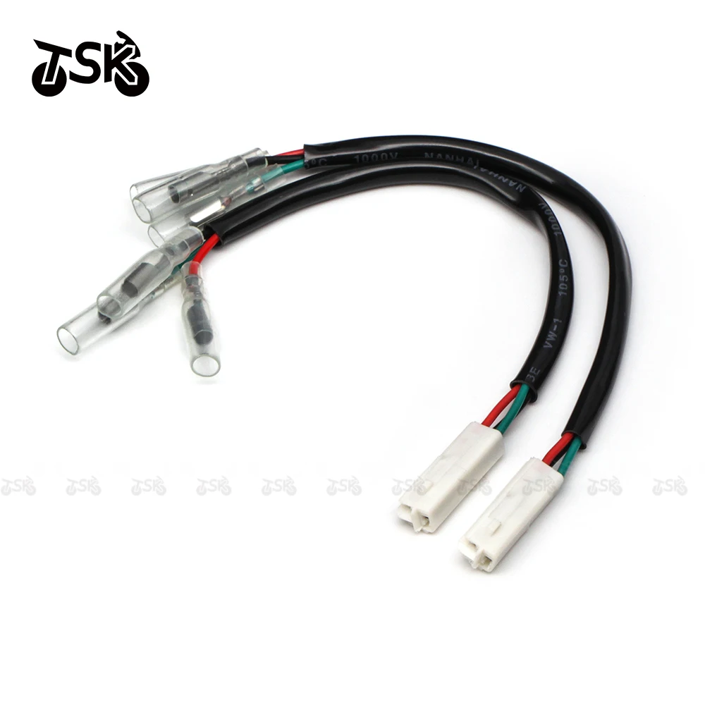 

2pcs Turn Signals Wire Plug Adapters Indicator Cable Lead Connectors For Honda CBR250R CBR600F4 CBR900RR CBR954RR VT750