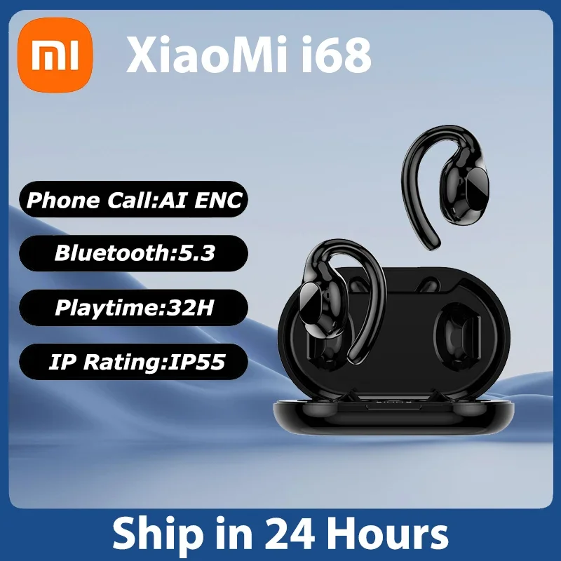 Наушники XIAOMI Mijia I68 с костной проводимостью, TWS наушники с открытым ухом, Спортивная гарнитура с крючками, беспроводные Bluetooth-наушники с микрофоном
Наушники XIAOMI Mijia I68 с костной проводимостью, TWS наушники с открытым ухом, Спортивная гарнитура с крючками, беспроводные Bluetooth-наушники с микрофоном