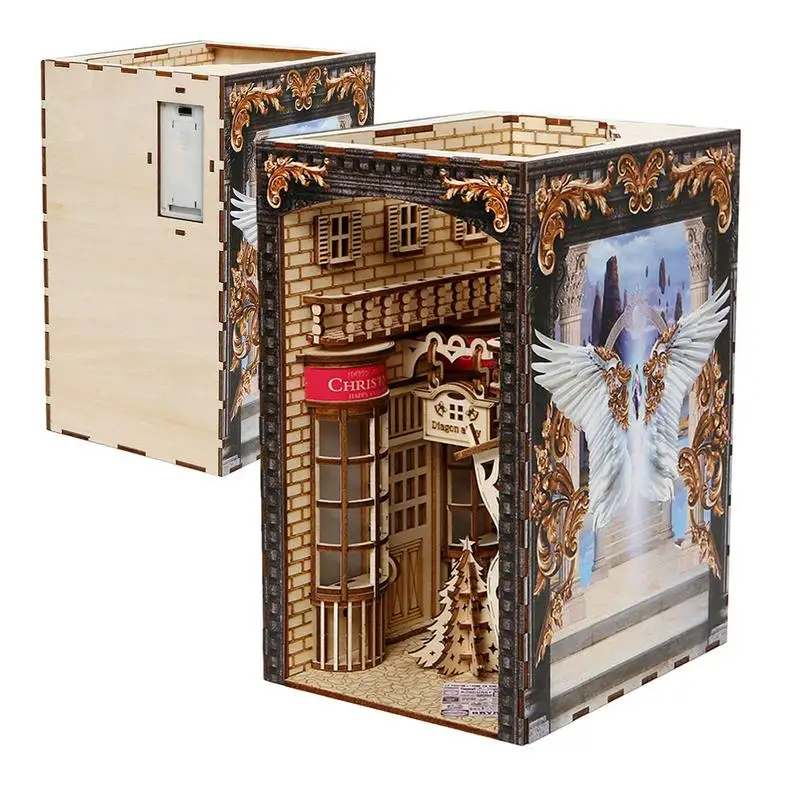 3D Wooden Puzzle Bookends LED Covenant Church Book House Model Building Kit Stand Bookshelf Insert DIY Art Bookend Home Ornament
3D Wooden Puzzle Bookends LED Covenant Church Book House Model Building Kit Stand Bookshelf Insert DIY Art Bookend Home Ornament