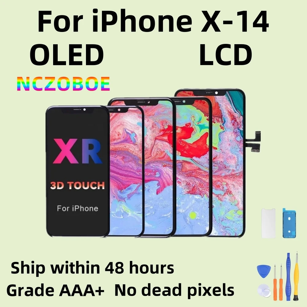 NCZOBOE OLED For iPhone X XR XS Max LCD Incell For iPhone11 12 13 Pro Max 13 Mini 14 Oled LCD Display Screen Digitizer Assembly
NCZOBOE OLED For iPhone X XR XS Max LCD Incell For iPhone11 12 13 Pro Max 13 Mini 14 Oled LCD Display Screen Digitizer Assembly