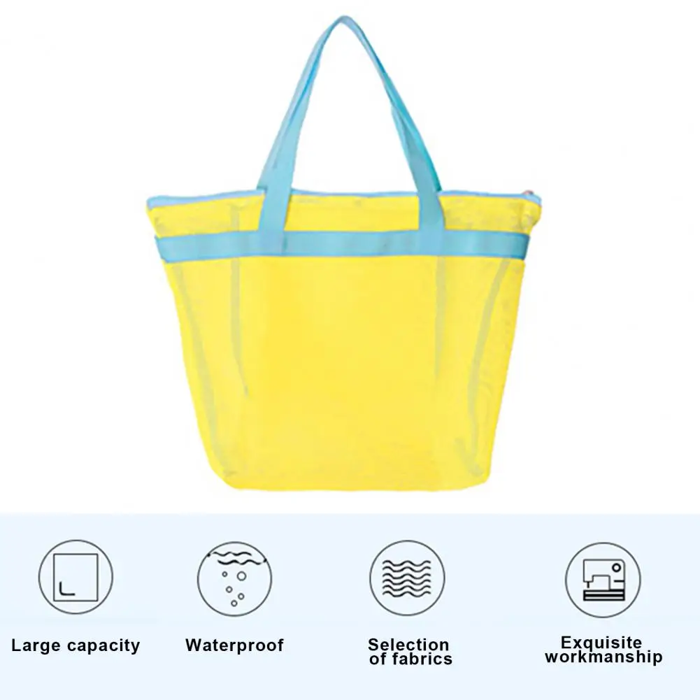 

Детская пляжная сумка с защитой от песка, вместительный пляжный мешок с быстросохнущей сеткой и дренажом, портативный карман для душа, для общежития, шампуня
