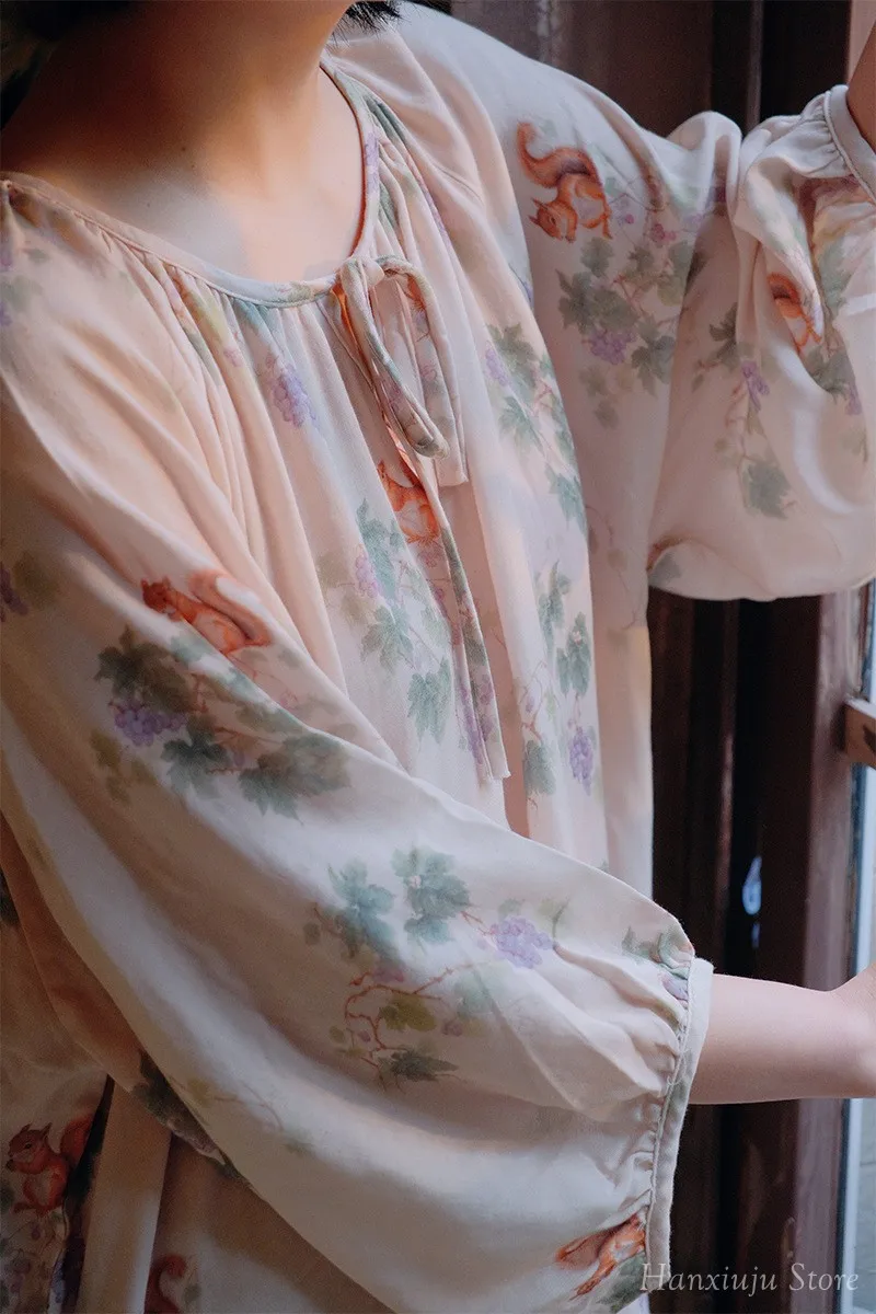 Hanxiuju Vintage Long Sleeve Nightgowns For Women Soft Viscose Cotton Nightwear Ladies Elegant Dress Spring Autumn 22 S6e7f62931c754ccd930668a37c9a59a6f