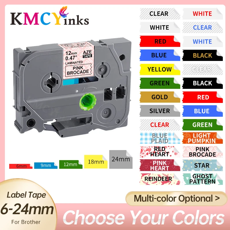 

KMCYinks 31 Colors 221 231 241 Compatible for Brother P-touch Label Printers Label Tape 12mm 231 631 131 for ptd210 pth110 Label