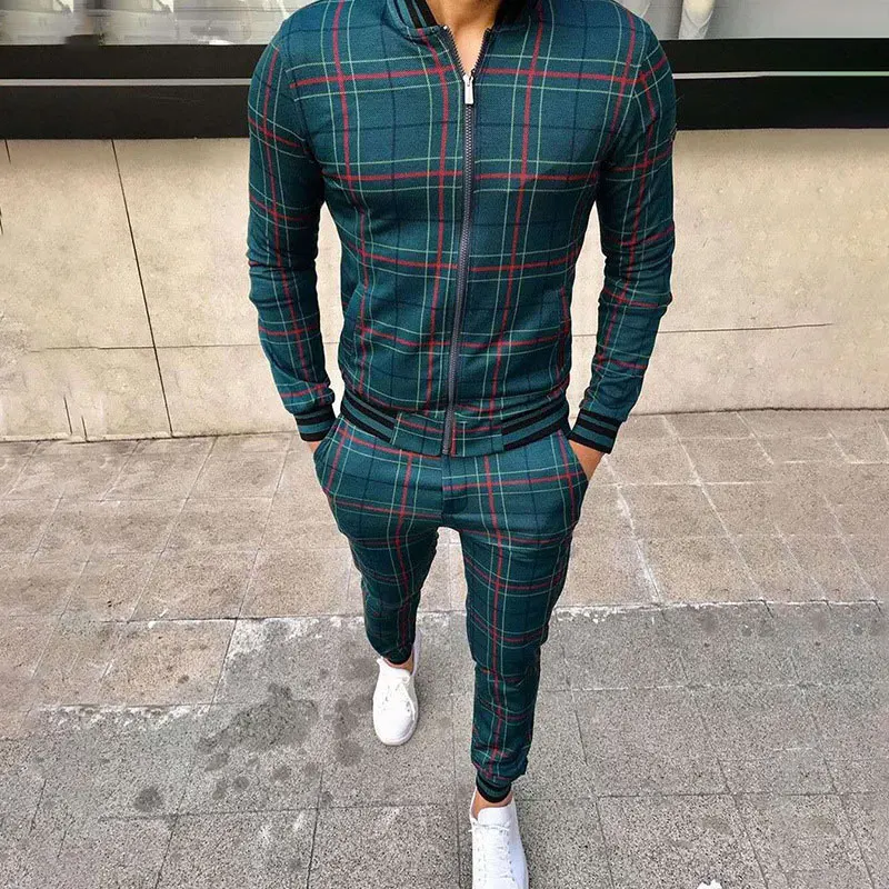 Men's Tracksuit 2023 New 3D Plaid Printed Sports Casual Set Fashion British Style Gentleman Jacket Tether Trousers 2-piece Suit
Men's Tracksuit 2023 New 3D Plaid Printed Sports Casual Set Fashion British Style Gentleman Jacket Tether Trousers 2-piece Suit