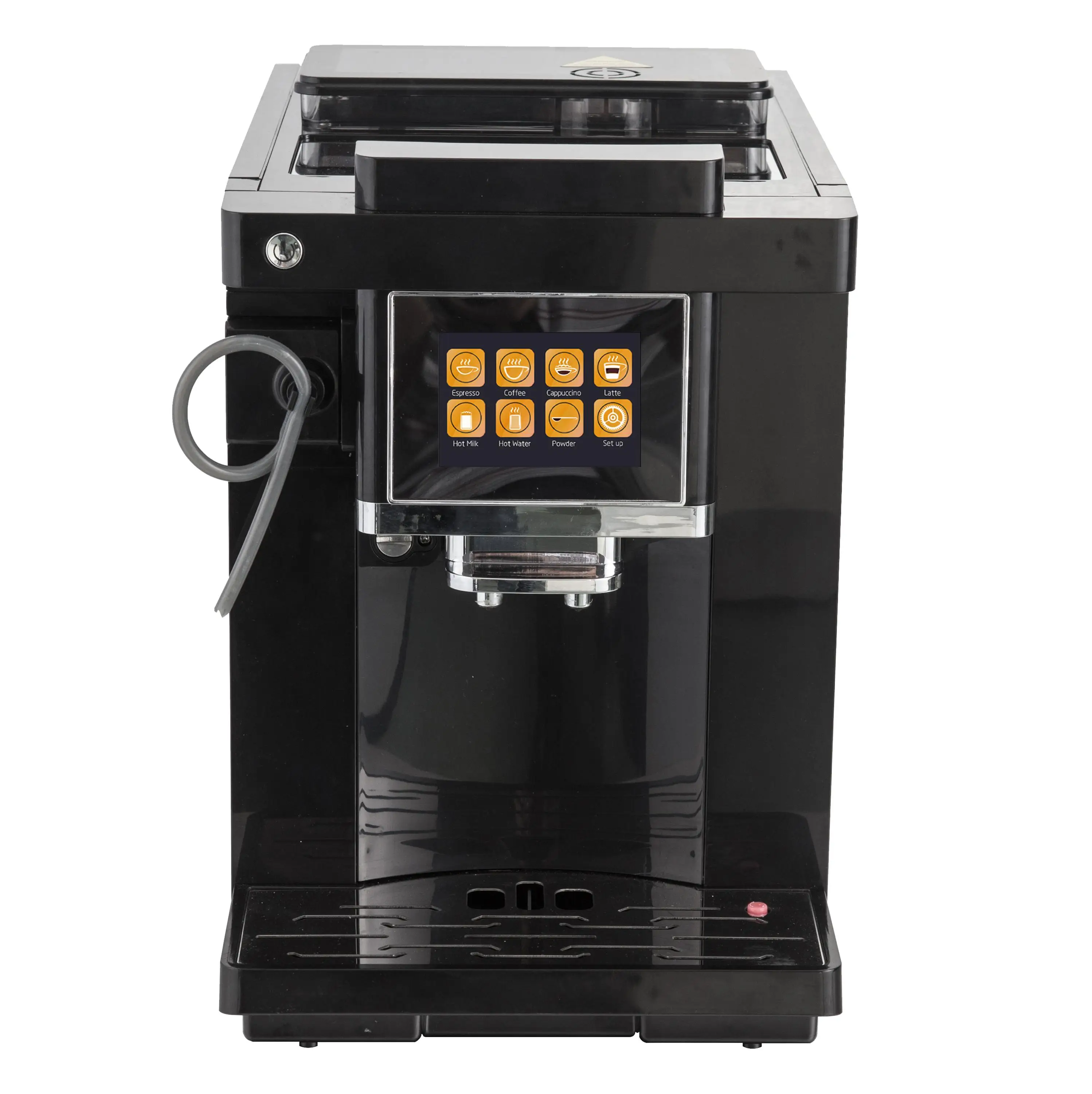 Smart Control Coffee Maker One Touch Cappuccino CupWarming Plate LED Touch Screen Milk Foam System Full Automatic Coffee Machine
Smart Control Coffee Maker One Touch Cappuccino CupWarming Plate LED Touch Screen Milk Foam System Full Automatic Coffee Machine