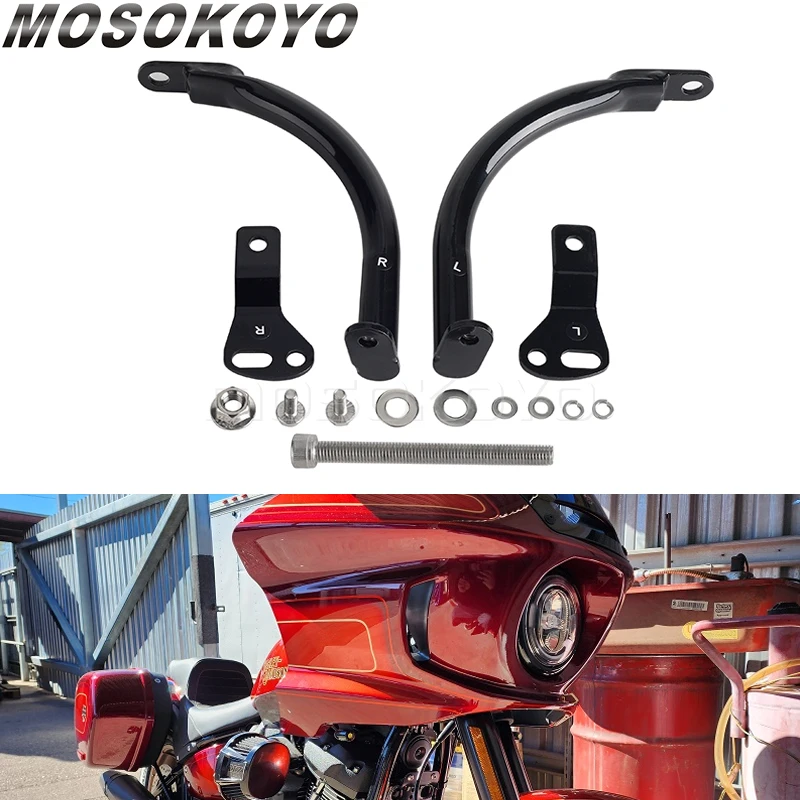 

Stealth Fairing Support Bar Steel Front Cowl Shore Up Rod For Harley Softail Low Rider EI Diablo FXRST ST FXLRST 117 2022-2024