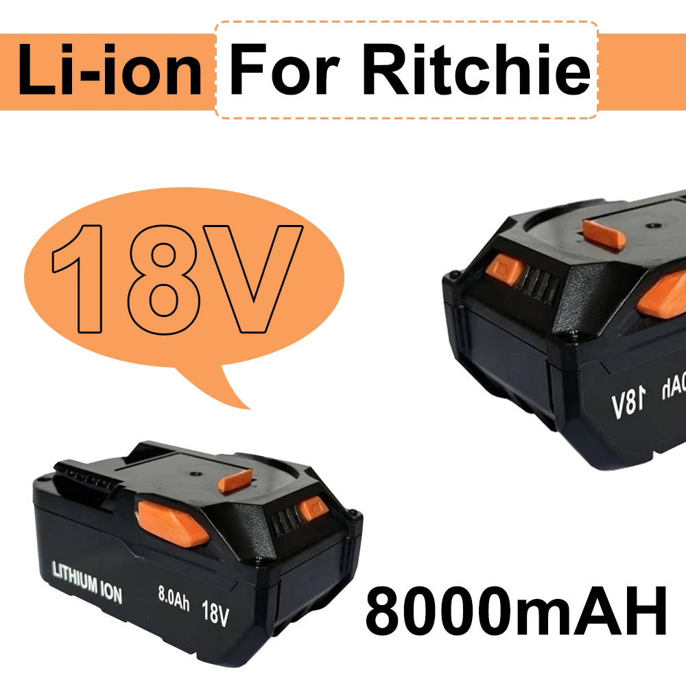 New 100% 18V 8000mAh Lithium-ion Battery Suitable For Ritchie R840084 R840087
New 100% 18V 8000mAh Lithium-ion Battery Suitable For Ritchie R840084 R840087