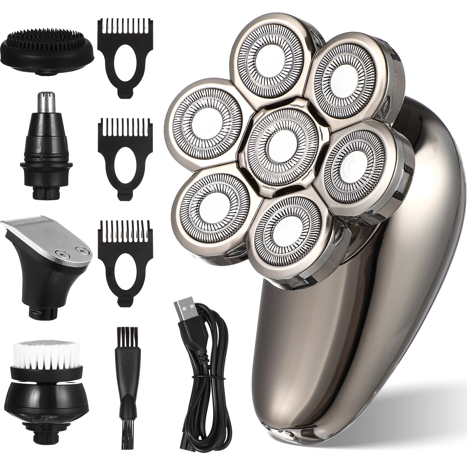 

Electric Shaver Razor Bald Beard Remover Hair Clipper Razor Nose Hair Trimmer Shaving Beard Machine