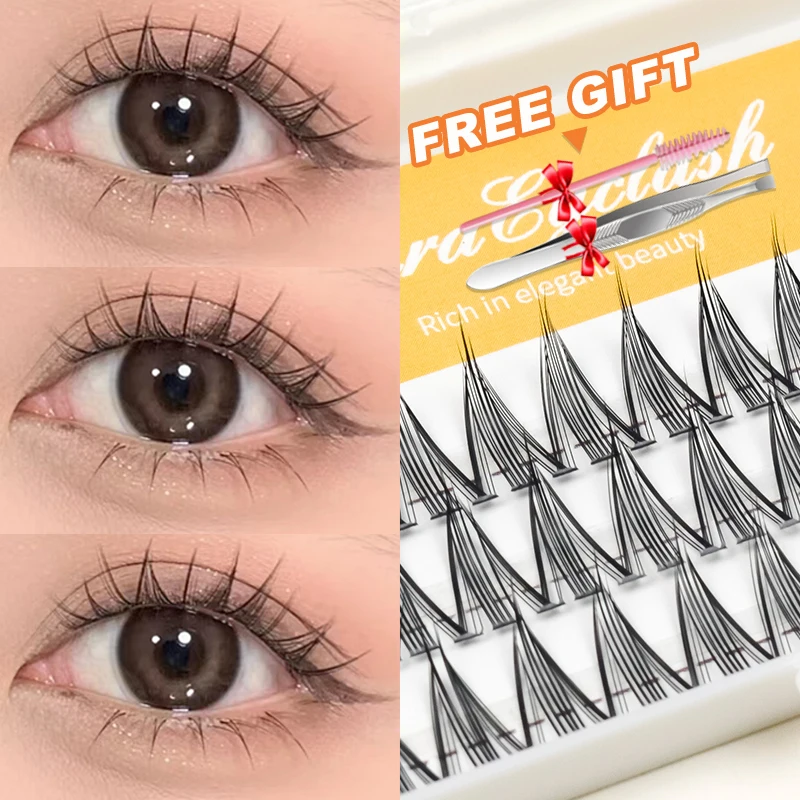 

Single Cluster False Lashes Individual DIY Segmented 3D Fluffy Cos Anime Fake Lashes Natural Strands Manga Eyelashes Extension