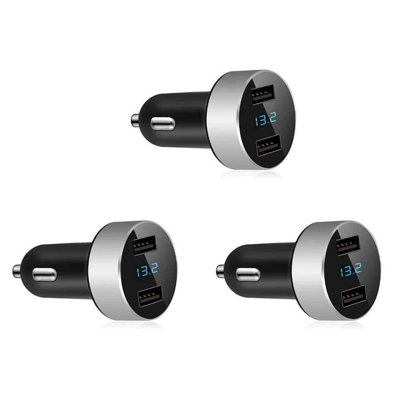 3x Автомобильное зарядное устройство с двумя USB-портами, выход 4,8 А, автомобильный адаптер, прикуриватель, измеритель напряжения для Iphone,Ipad,Samsung,LG и т. д., серебристый
3x Автомобильное зарядное устройство с двумя USB-портами, выход 4,8 А, автомобильный адаптер, прикуриватель, измеритель напряжения для Iphone,Ipad,Samsung,LG и т. д., серебристый