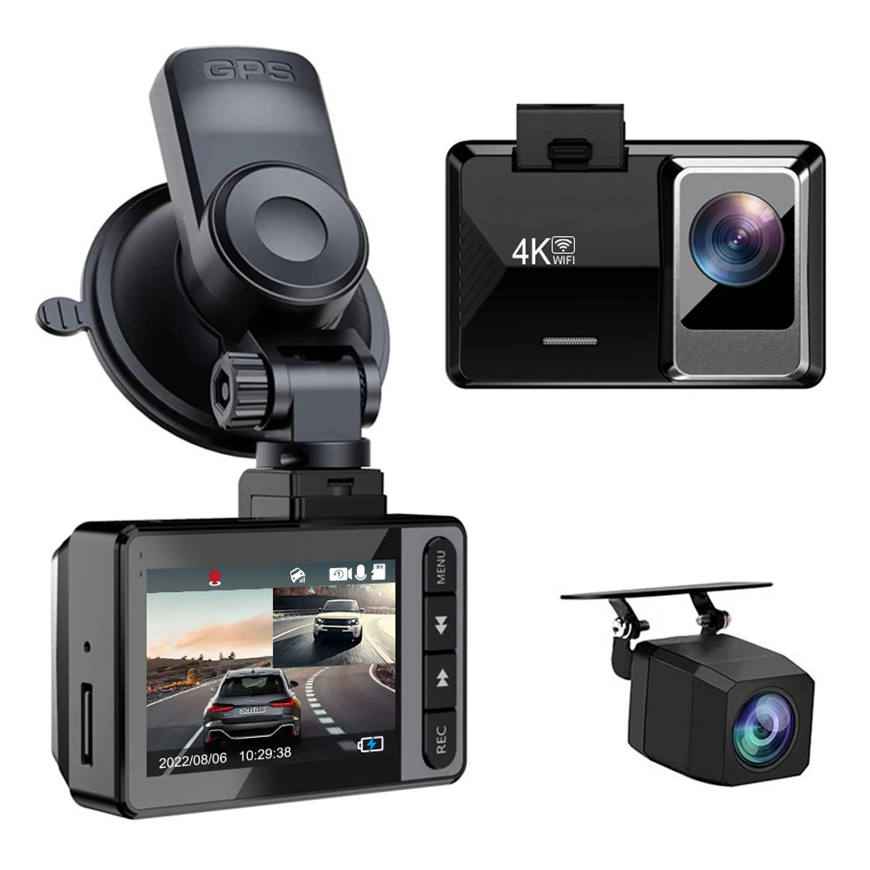 Автомобильный видеорегистратор, камера 4K и 1080P, видеорегистратор с Wi-Fi, GPS, видеорегистратор, Автомобильный регистратор с ночным видением для
Автомобильный видеорегистратор, камера 4K и 1080P, видеорегистратор с Wi-Fi, GPS, видеорегистратор, Автомобильный регистратор с ночным видением для