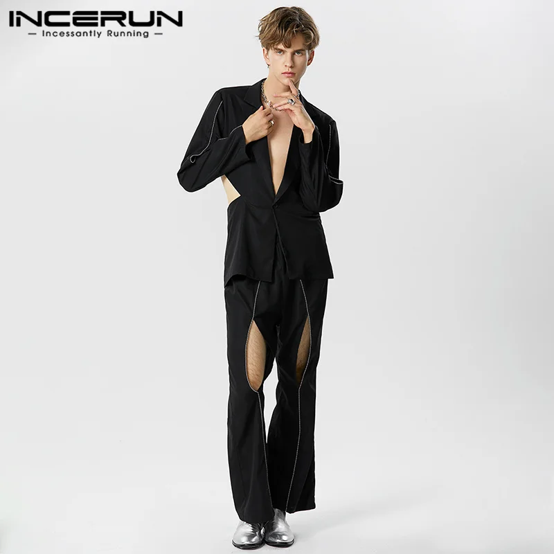 INCERUN Men Sets Patchwork Hollow Out Streetwear Lapel Long Sleeve One Button Blazer & Pants 2PCS 2023 Fashion Men's Suits S-5XL
INCERUN Men Sets Patchwork Hollow Out Streetwear Lapel Long Sleeve One Button Blazer & Pants 2PCS 2023 Fashion Men's Suits S-5XL