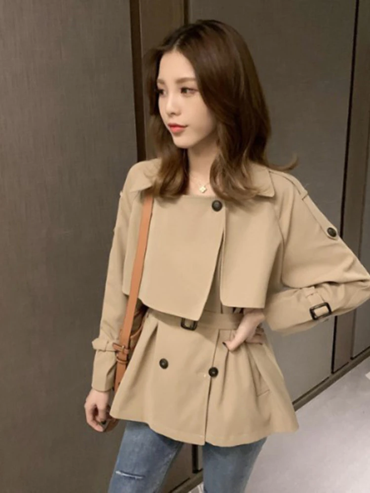 Chic Women's Windbreaker Short Coat 2023 Spring Autumn Harajuku Trench Coat Fashion Coat Female Loose Casual Women Outwear
Chic Women's Windbreaker Short Coat 2023 Spring Autumn Harajuku Trench Coat Fashion Coat Female Loose Casual Women Outwear