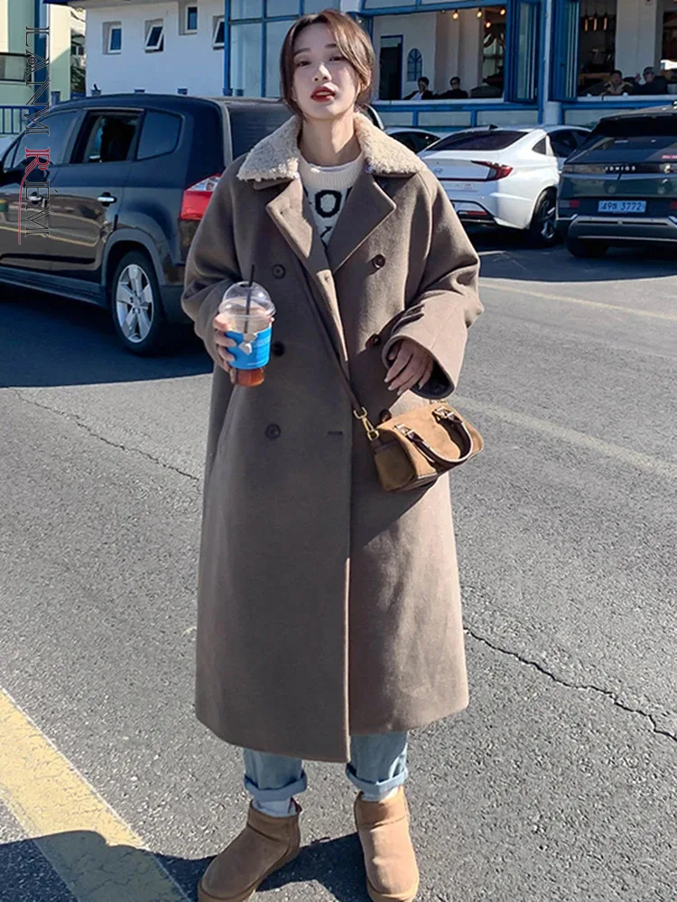 LANMREM Korean Style Woolen Long Coat Women Contrast Color Lapel Single Breasted Thick Clothing Fashion 2023 Winter New 2AA3666
LANMREM Korean Style Woolen Long Coat Women Contrast Color Lapel Single Breasted Thick Clothing Fashion 2023 Winter New 2AA3666