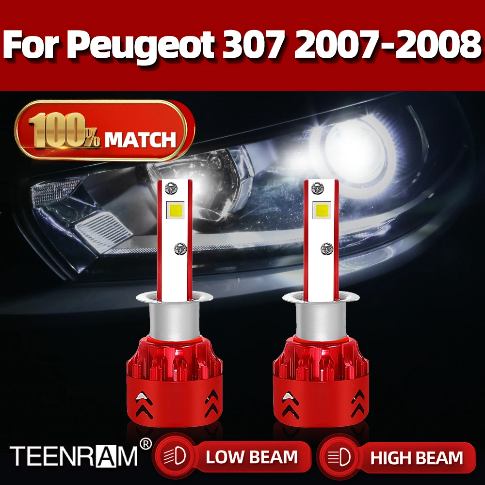 Super Bright Car Headlights Bulbs H1 LED Auto Lamp 120W 20000LM Turbo Auto Headlamp 12V 6000K White For Peugeot 307 2007 2008
Super Bright Car Headlights Bulbs H1 LED Auto Lamp 120W 20000LM Turbo Auto Headlamp 12V 6000K White For Peugeot 307 2007 2008