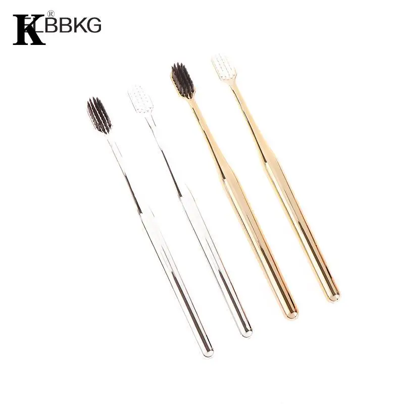 Luxury Soft Toothbrush Men Women Adult Tooth Brush Electroplate Gold Silver Color Dental Brushes Toothbrushes
Luxury Soft Toothbrush Men Women Adult Tooth Brush Electroplate Gold Silver Color Dental Brushes Toothbrushes