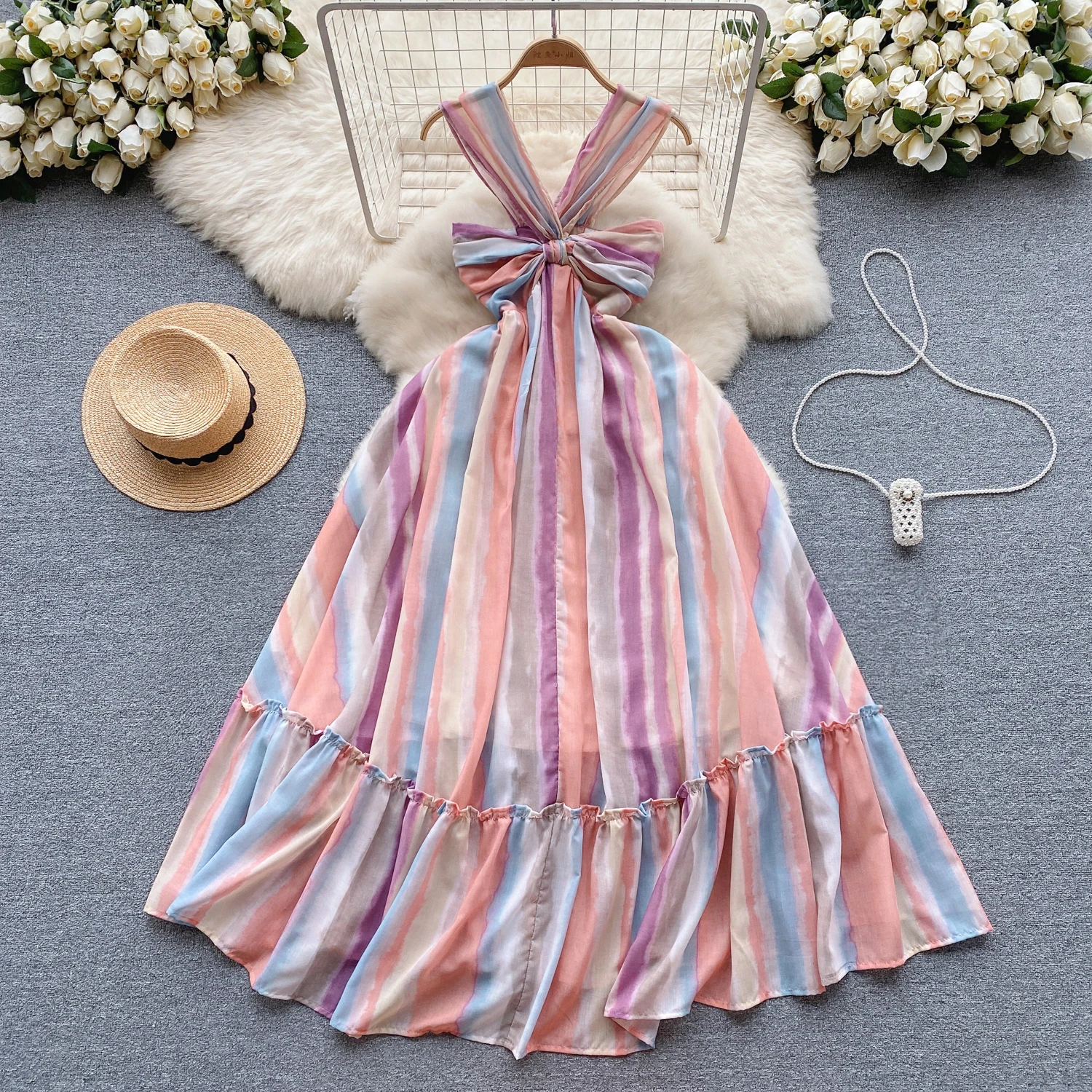 Summer Midi Beach Vacation Dress for Women Bandage Female Holiday Tie Dye Sleeveless Traf New In 2024 Twist Hole Long Dresses
Summer Midi Beach Vacation Dress for Women Bandage Female Holiday Tie Dye Sleeveless Traf New In 2024 Twist Hole Long Dresses