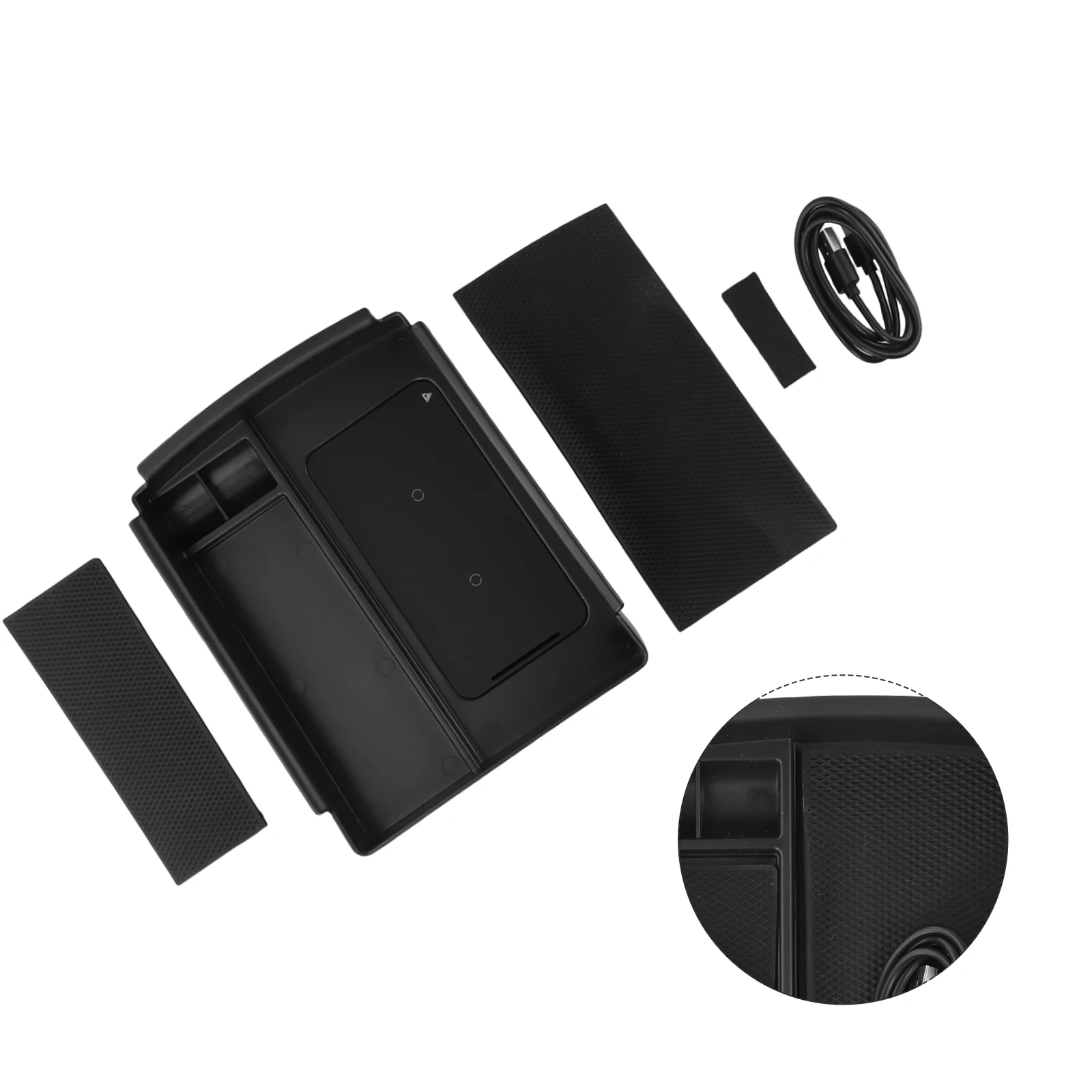 1pc 2-in-1 Car Front Console Armrest Storage Box ABS Plastic Phone Wireless Charger Tool 12V For Tesla Model X S 2016-2020
1pc 2-in-1 Car Front Console Armrest Storage Box ABS Plastic Phone Wireless Charger Tool 12V For Tesla Model X S 2016-2020