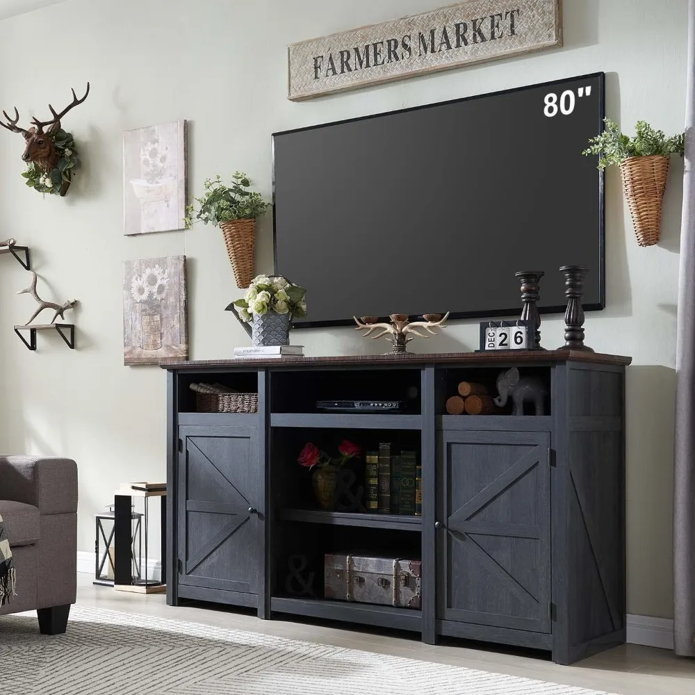 Living Room Cabinets, Center w/Barn Door, Large Wood Rustic TV Console Cabinet Adjustable Shelves Living Room Cabinets
Living Room Cabinets, Center w/Barn Door, Large Wood Rustic TV Console Cabinet Adjustable Shelves Living Room Cabinets