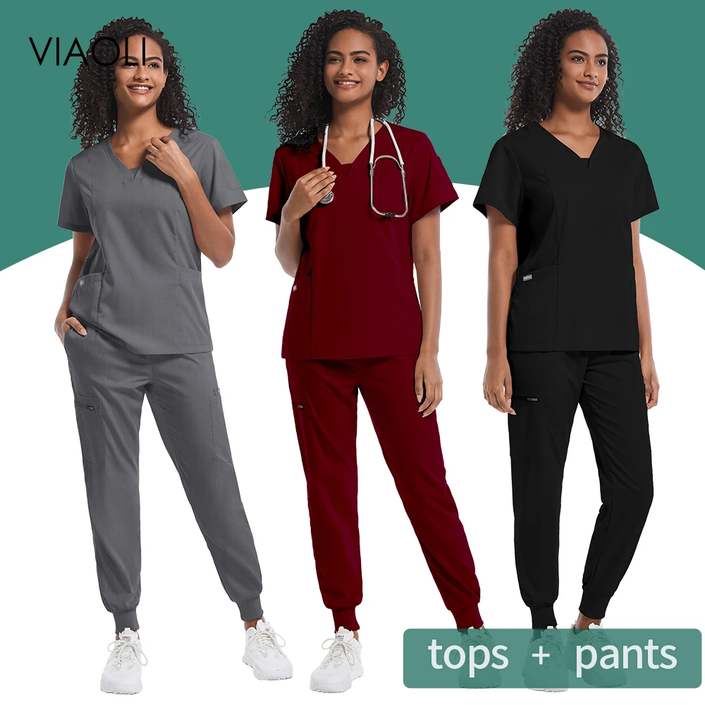 Medical Work Uniforms Women Dentistry Surgical Workwear V-neck Scrubs Joggers Sets Solid Color Wholesale Hospital Uniforms Suits
Medical Work Uniforms Women Dentistry Surgical Workwear V-neck Scrubs Joggers Sets Solid Color Wholesale Hospital Uniforms Suits