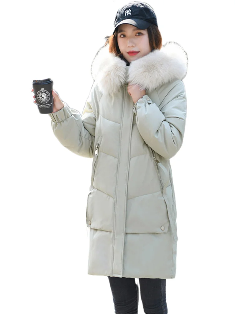 Winter Casual Cotton Coat Ladies New Korean Style Harajuku Thick Mid-length Outerwear Hooded Slim Long Coats Female JD1399
Winter Casual Cotton Coat Ladies New Korean Style Harajuku Thick Mid-length Outerwear Hooded Slim Long Coats Female JD1399