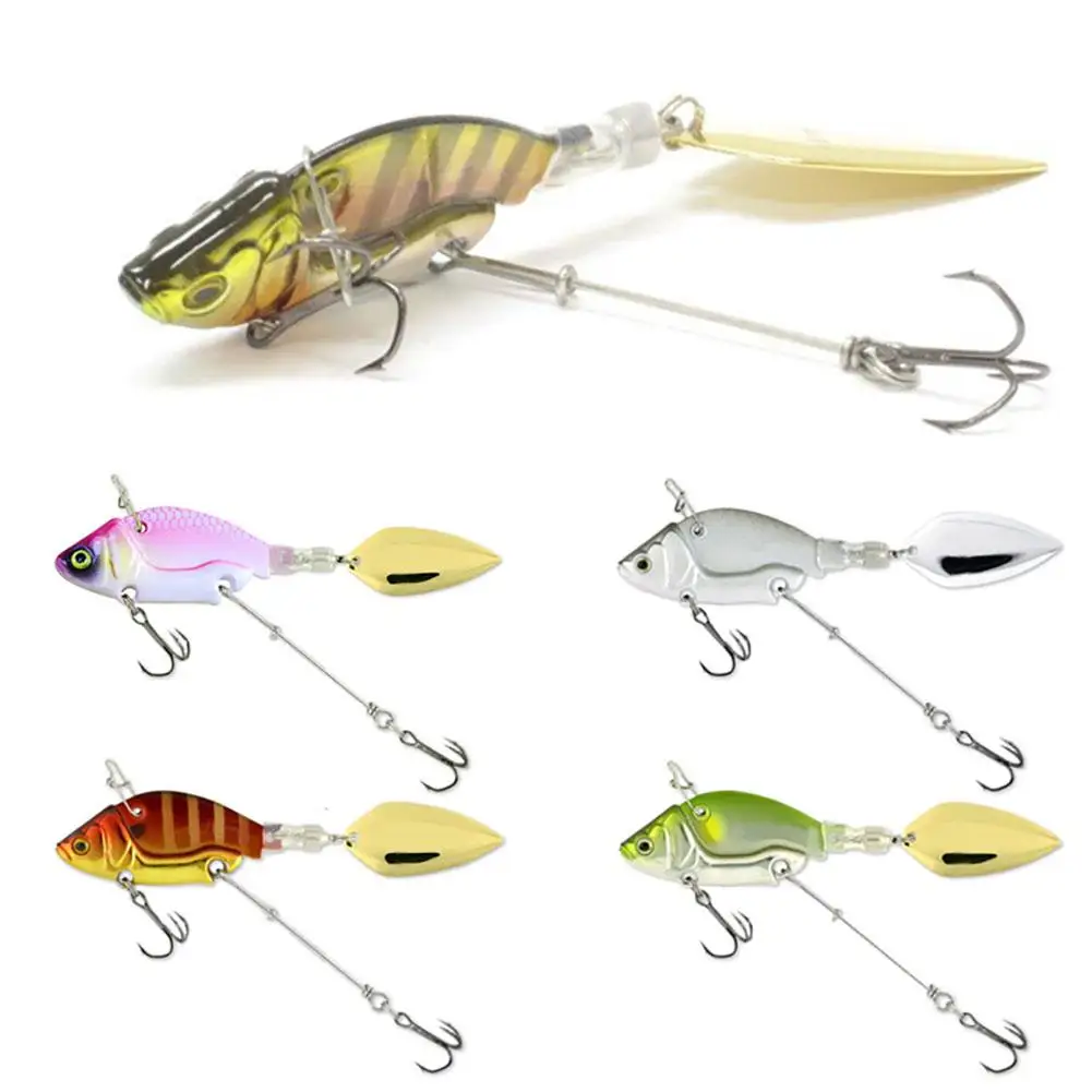 

VIB Fishing Lures Tail Spinners Metal Lure Blade Baits For Bass Long Cast Trout Pike Freshwater Saltwater 44mm/13.6g