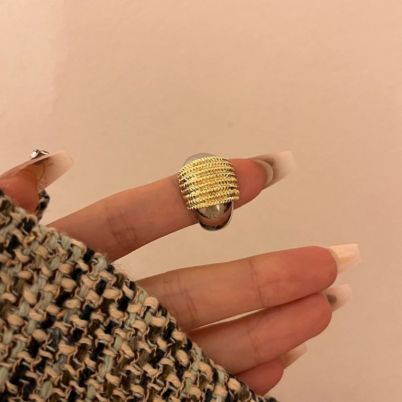 Bilandi-Anneaux d'épissage en métal vintage pour femmes, bijoux de tempérament, cadeaux de fête, accessoires populaires, tendance de la mode, nouveau, 2023 4