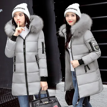 여성용 롱 패딩 파카, 캐주얼 루즈 슬림 모피 후드 재킷, 우아하고 슬림하고 두꺼운 따뜻한 파카 다운 코트, 2023 겨울