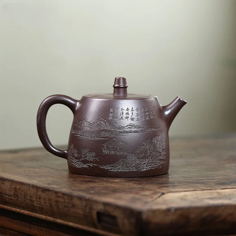 

380ml Classic Chinese Yixing Purple Clay Tea Pot Handmade Filter Beauty Kettle High Quality Zisha Tea Set Custom Tea Infuser