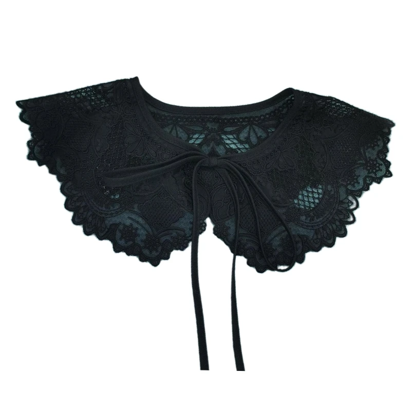 Women Sweet for Doll Sheer Mesh Fake Collar Shawl Embroidered Geometry Floral Lace Necklace Scarf Lace-Up Bandage Dropshipping
Women Sweet for Doll Sheer Mesh Fake Collar Shawl Embroidered Geometry Floral Lace Necklace Scarf Lace-Up Bandage Dropshipping