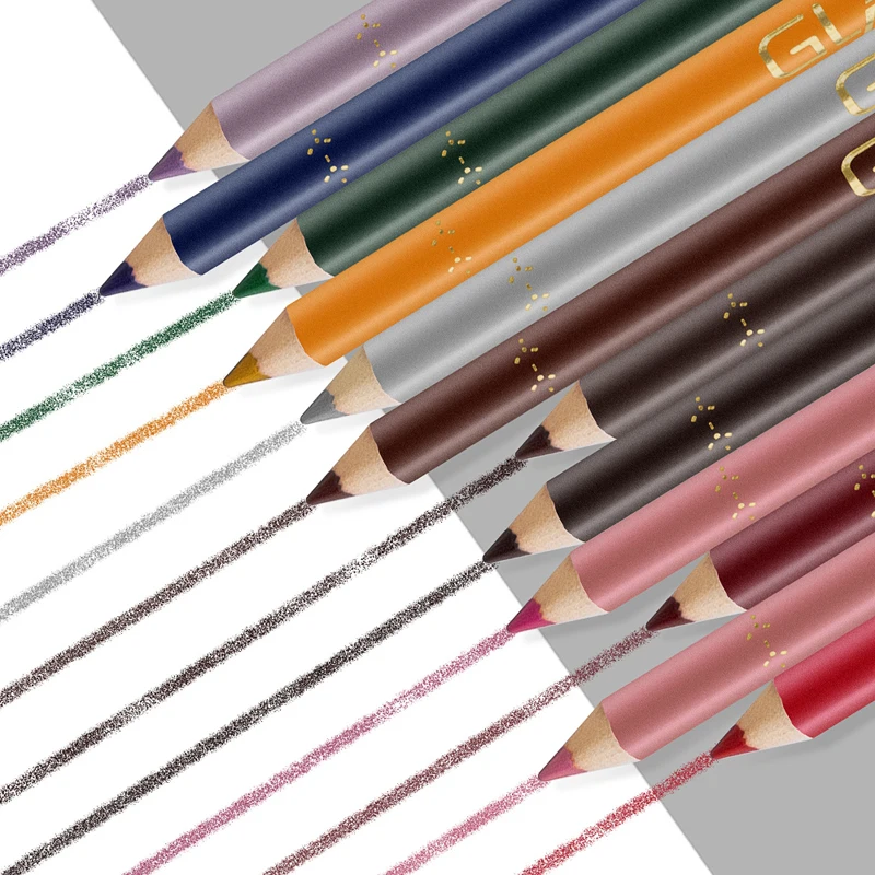 Wooden 12 Colors Multi-functional Lipliner Eyeliner Eyeshadow Pencil Waterproof Highlighter With Brush Makeup Set TSLM1
Wooden 12 Colors Multi-functional Lipliner Eyeliner Eyeshadow Pencil Waterproof Highlighter With Brush Makeup Set TSLM1
