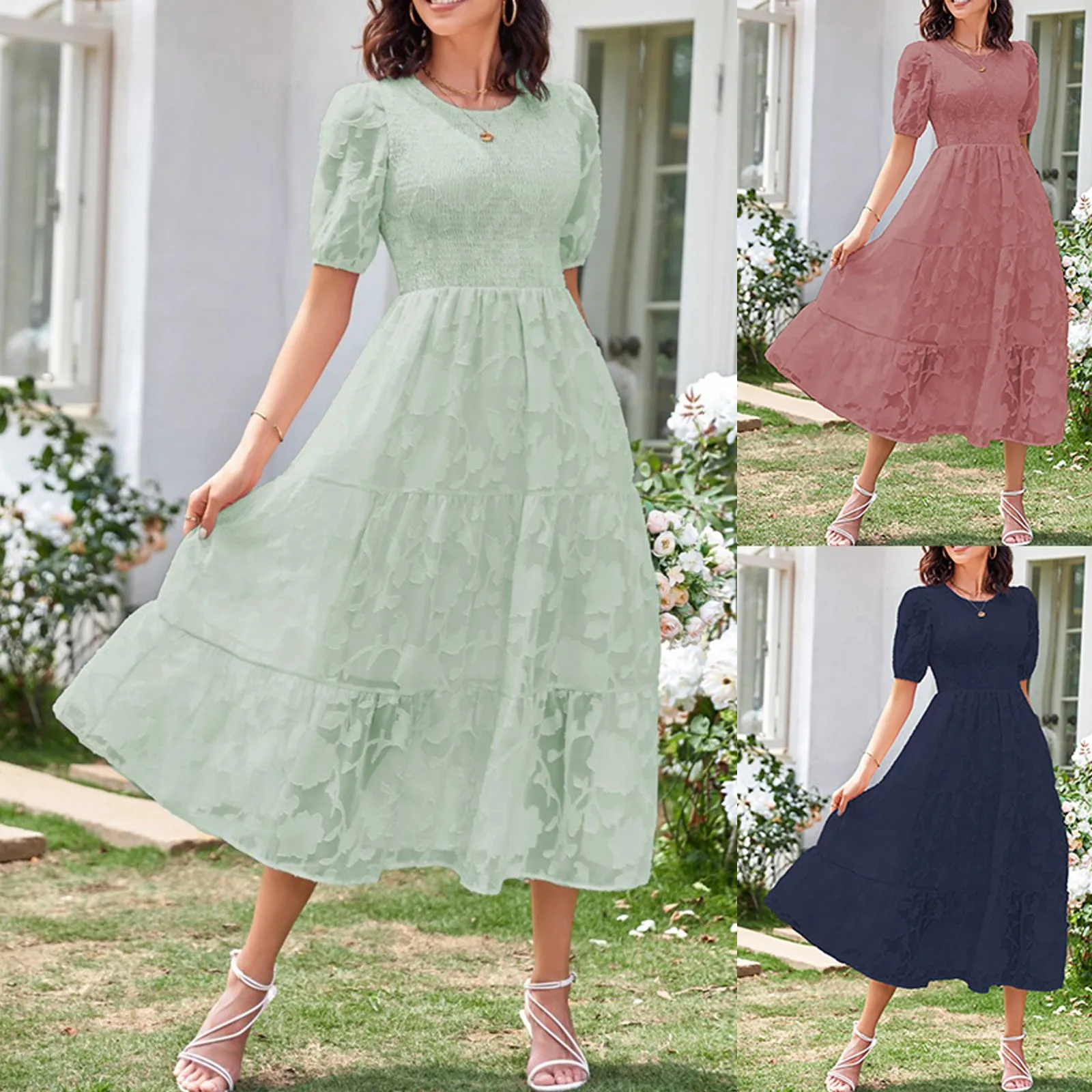 Women's Solid Color Casual Layered Floral Dress Petite Dress with Pockets Women Dresses for Summer
Women's Solid Color Casual Layered Floral Dress Petite Dress with Pockets Women Dresses for Summer