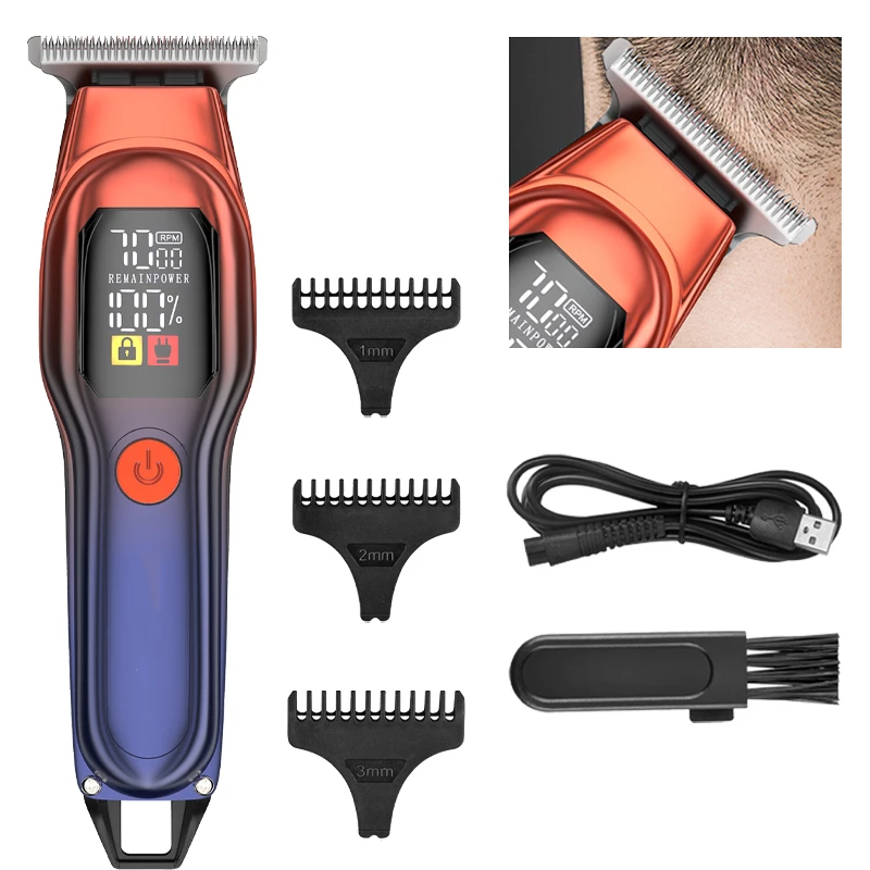 

Беспроводные машинки для стрижки волос для мужчин, перезаряжаемый триммер для бороды, электрическая машинка для стрижки с низким уровнем шума, машинка для стрижки бороды со стандартным дисплеем