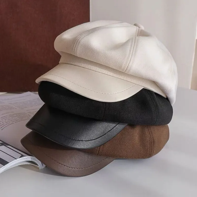 New Autumn Winter Hats for Women Solid Plain Octagonal Newsboy Cap Men Ladies Casual Wool Hat Winter Beret Women Painter Caps
New Autumn Winter Hats for Women Solid Plain Octagonal Newsboy Cap Men Ladies Casual Wool Hat Winter Beret Women Painter Caps