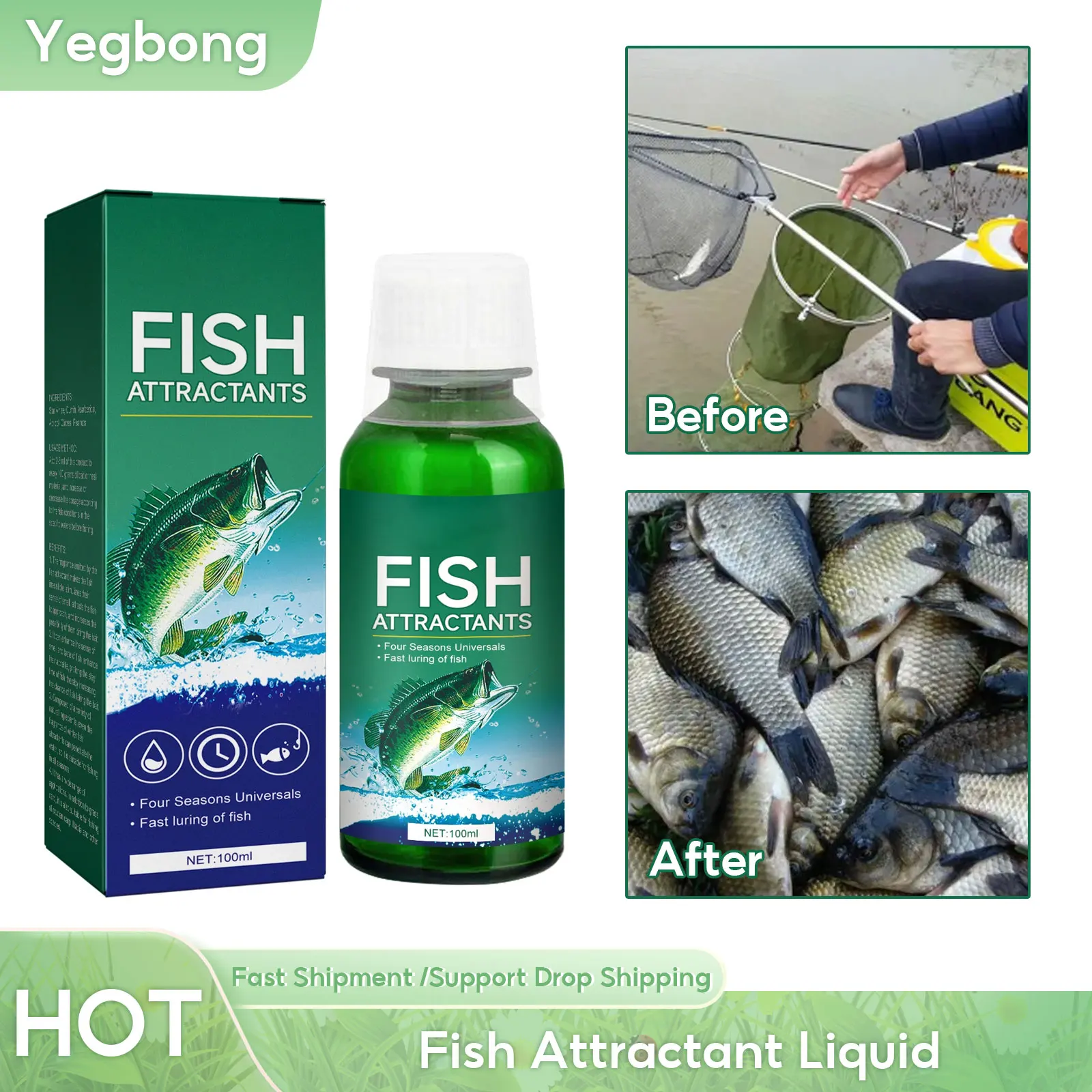 Fish Attractant Liquid Effective Attract Fish Fishing Flavor Scent Fishy Smell Additive Lure Bait Wild Fishing Bass Accessories
Fish Attractant Liquid Effective Attract Fish Fishing Flavor Scent Fishy Smell Additive Lure Bait Wild Fishing Bass Accessories