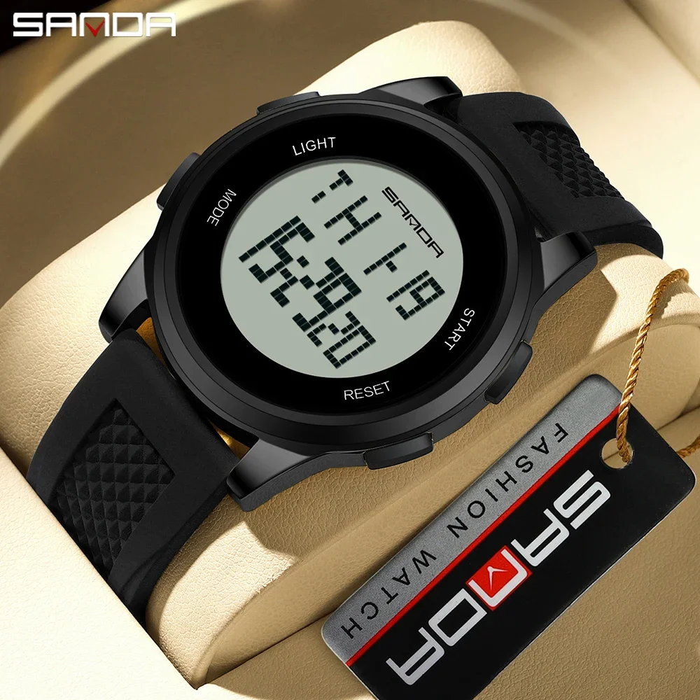 

SANDA 9067 цифровые часы мужские военные армейские спортивные наручные часы лучший бренд Роскошные светодиодный Секундомер водонепроницаемые мужские электронные часы подарок