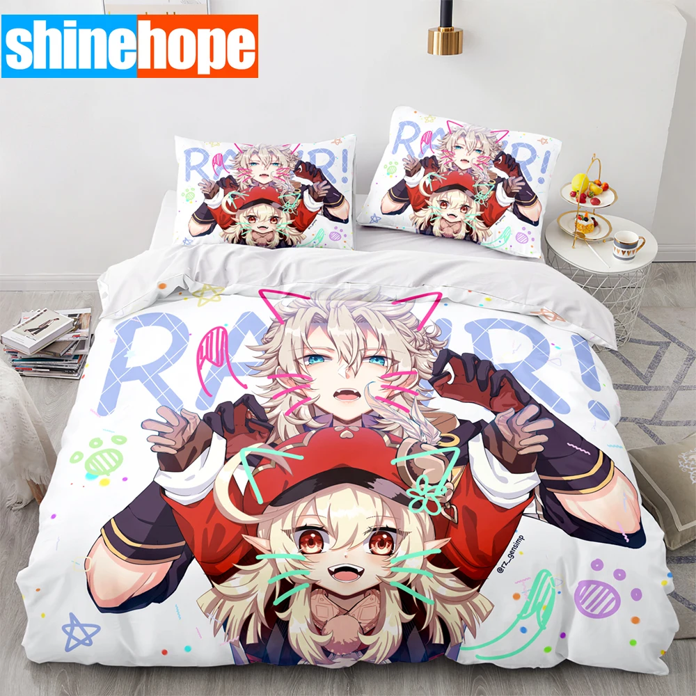 Genshin Impact Bedding Set Single Twin Full Queen King Size Game Anime Bed Set Aldult Kid Bedroom Duvetcover Sets
Genshin Impact Bedding Set Single Twin Full Queen King Size Game Anime Bed Set Aldult Kid Bedroom Duvetcover Sets