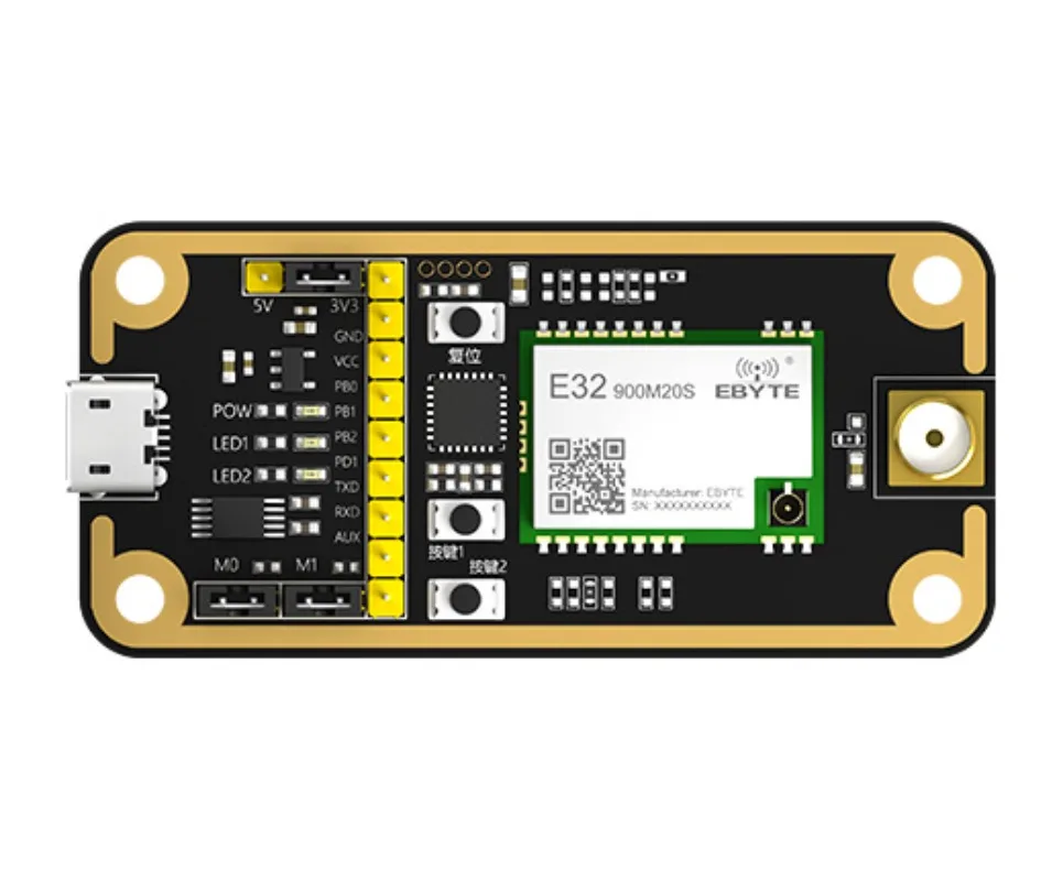 SX1278 868MHz 915MHz Lora Test Board 20dbm CDSENET E32-900MBL-01 USB Interface with Antenna and Power Supply
SX1278 868MHz 915MHz Lora Test Board 20dbm CDSENET E32-900MBL-01 USB Interface with Antenna and Power Supply